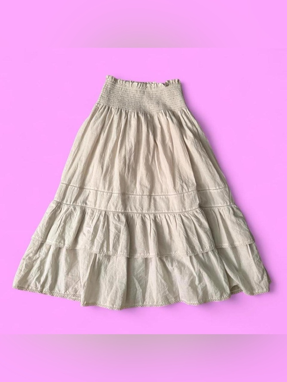 Aritzia Little Moon Nicoya Skirt - Ivory Long Maxi Skirt